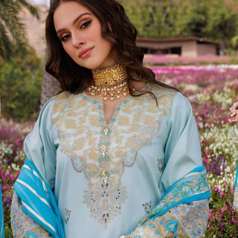 PREMIUM EMBROIDERED LAWN COLLECTION UNSTITCHED LAWN CZ5-02